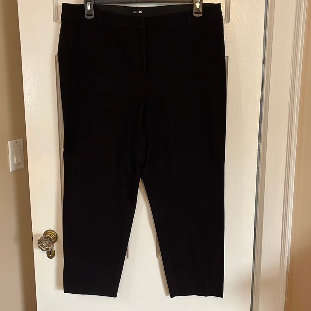 Apt9 black modern fit ankle dress pants size 16W